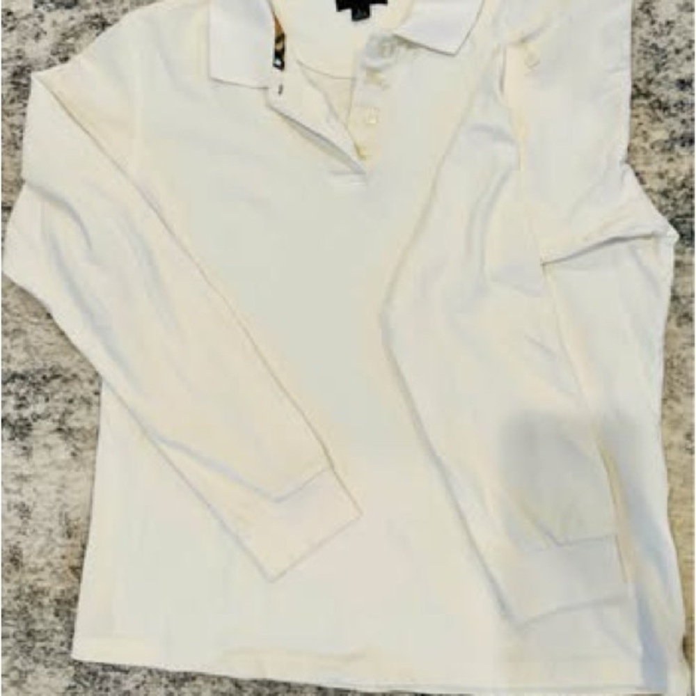 Burberry White Polo Shirt